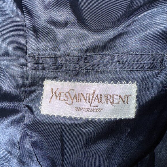 Yves Saint Laurent "Power Suit" style pinstripe jacket 100% wool 40R 36w - Picture 2 of 13